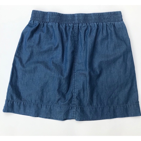 J. Crew | Preppy Chambray Pocket Skirt - Picture 2 of 6